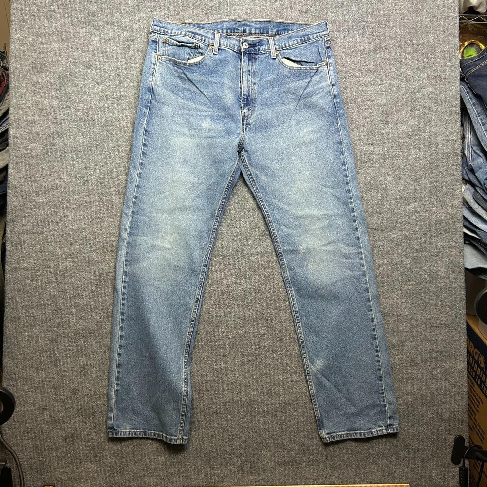 Levi's 505 Jeans Men's 38X32 Blue Denim Zip Fly Straight Leg Classic Y2K - Flaws